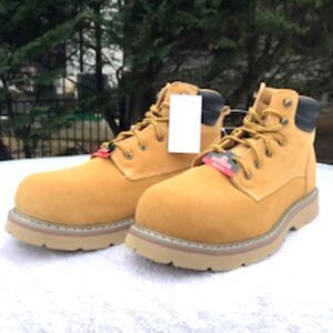 Steel Toe Boots . Size: 14 . Waterproof . Leather ... Slip Resistant . Brahma